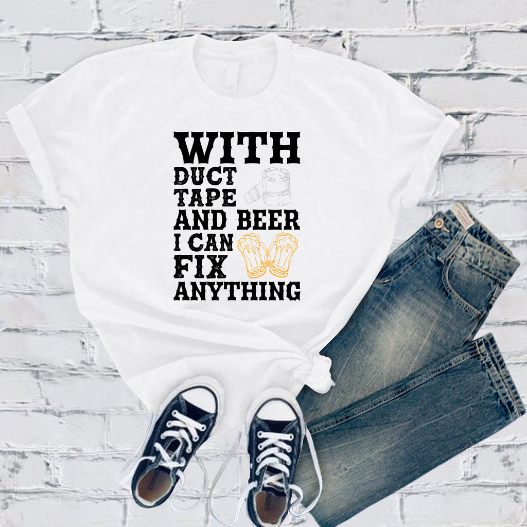 Duct Tape and Beer T-Shirt T-Shirt tshirts.com White S 