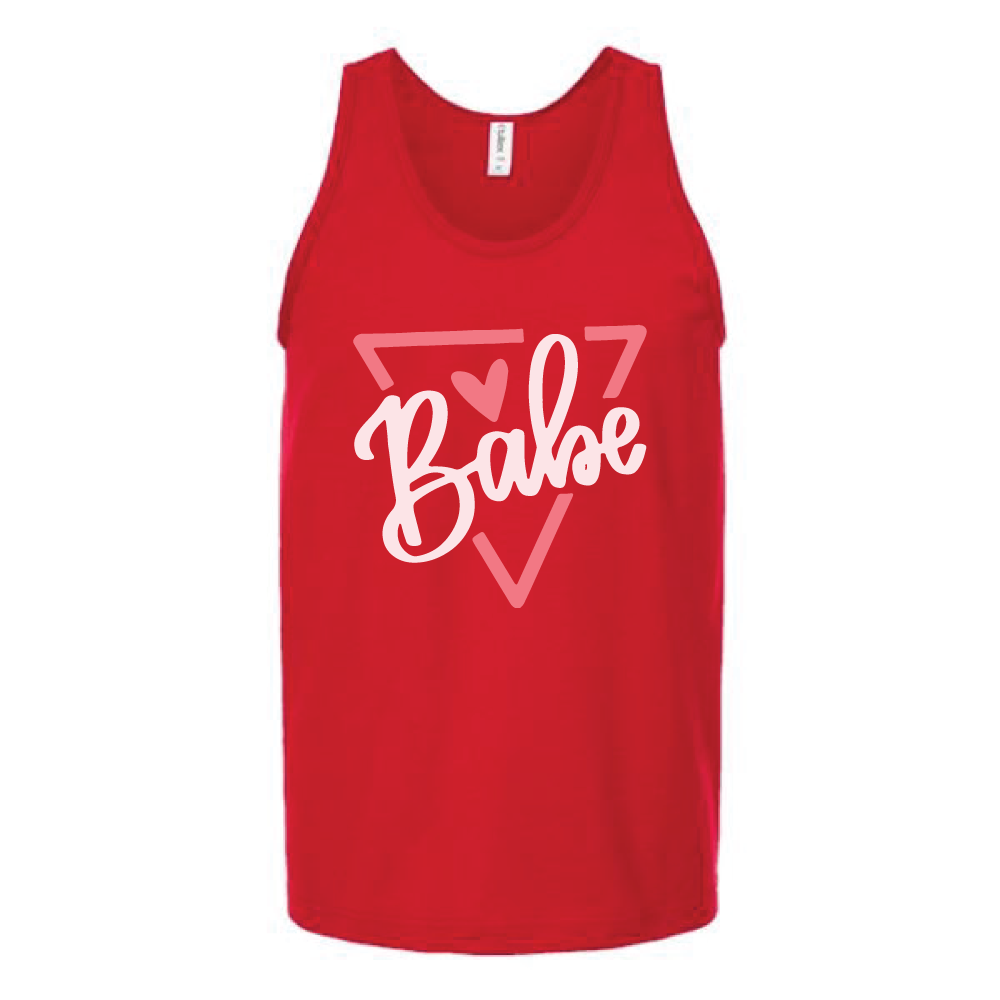 Babe With Triangle Unisex Tank Top Tank Top Tshirts.com Red S 