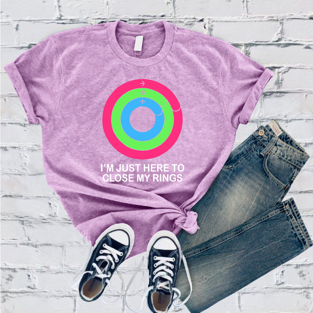 I’m Just Here to Close My Rings T-Shirt T-Shirt tshirts.com Heather Prism Lilac S 