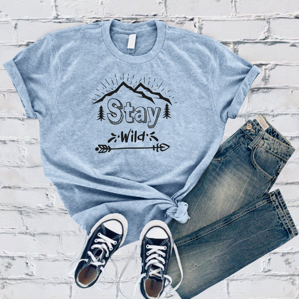 Stay Wild T-Shirt T-Shirt Tshirts.com Baby Blue S 
