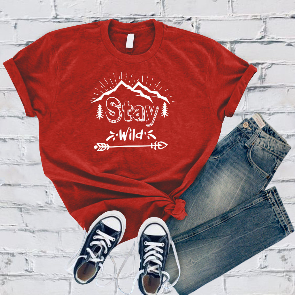 Stay Wild T-Shirt T-Shirt Tshirts.com Red S 