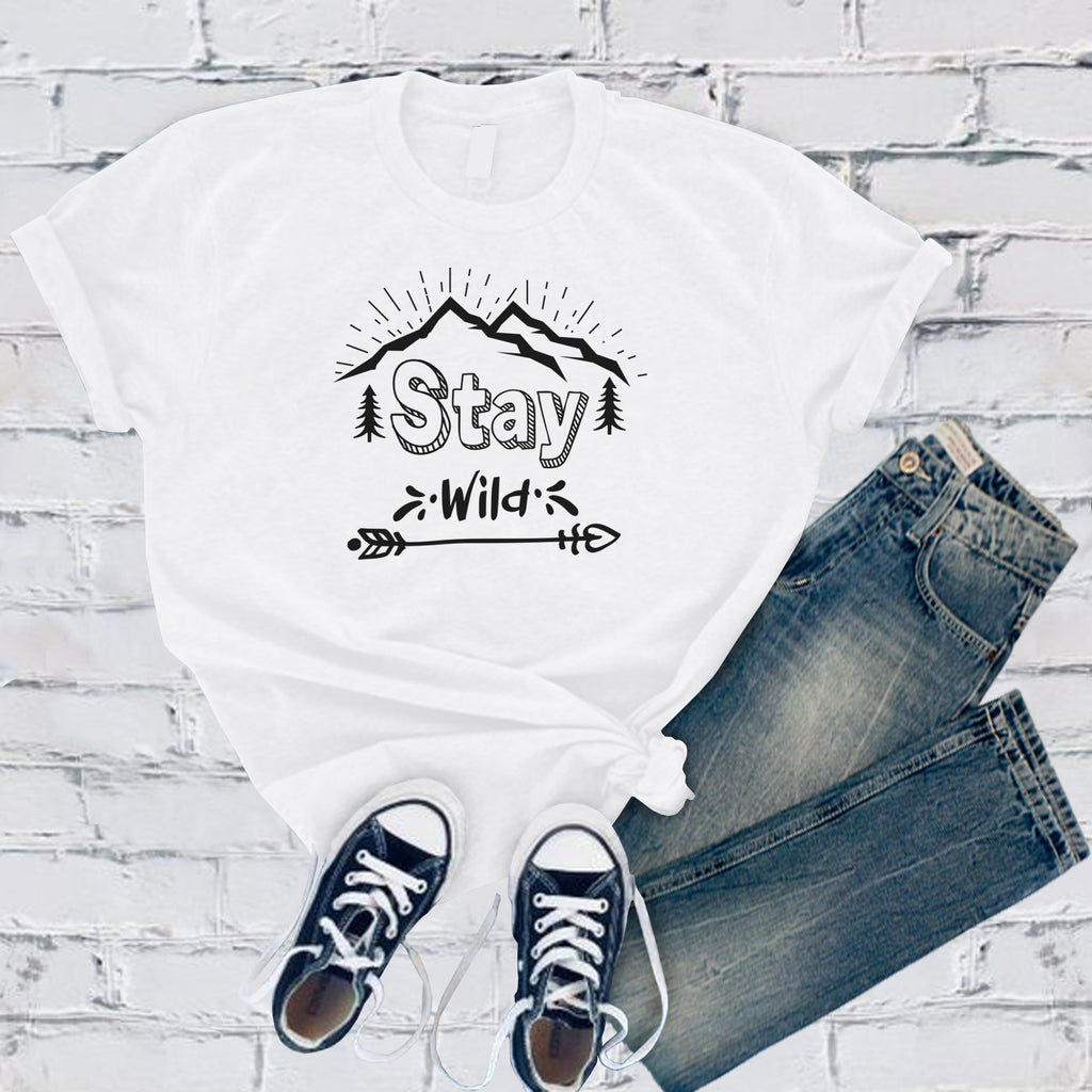 Stay Wild T-Shirt T-Shirt Tshirts.com White S 