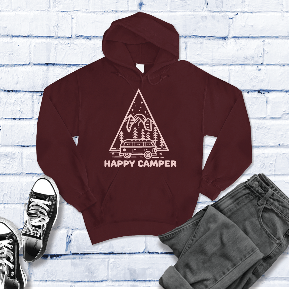 Happy Camper Hoodie Hoodie Tshirts.com Maroon S 