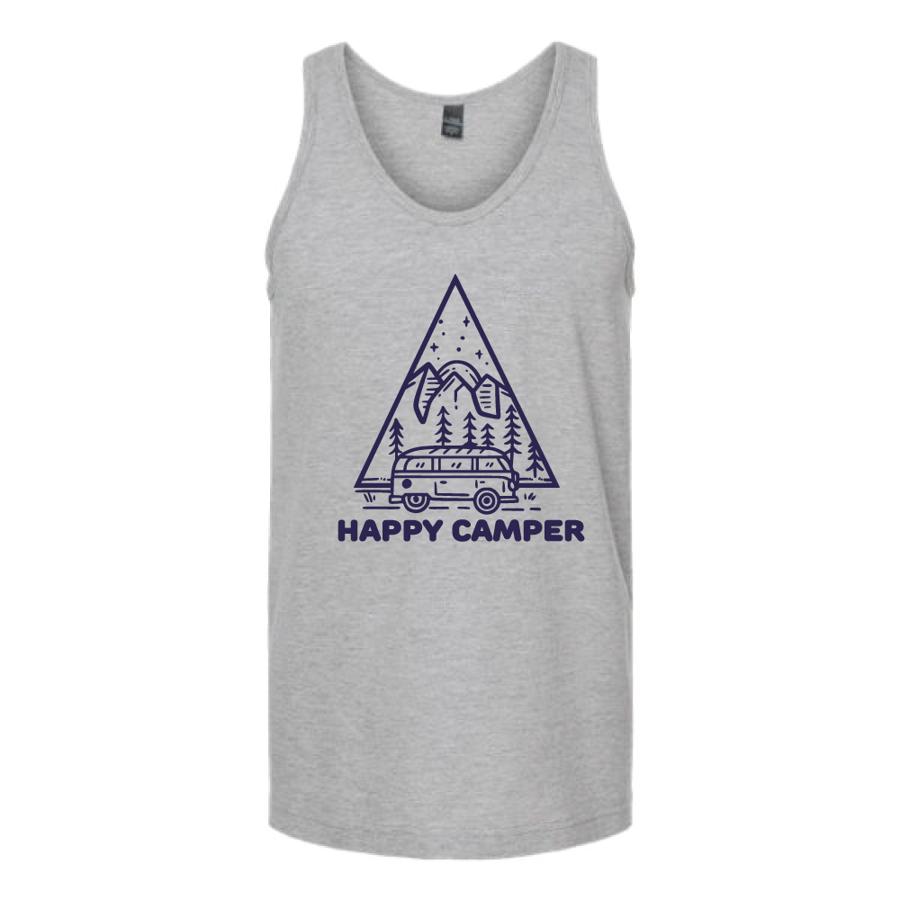 Happy Camper Unisex Tank Top Tank Top Tshirts.com Heather Grey S 