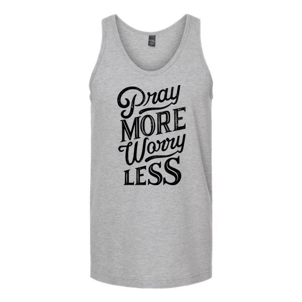 Pray More, Worry Less Unisex Tank Top Tank Top Tshirts.com Heather Grey S 
