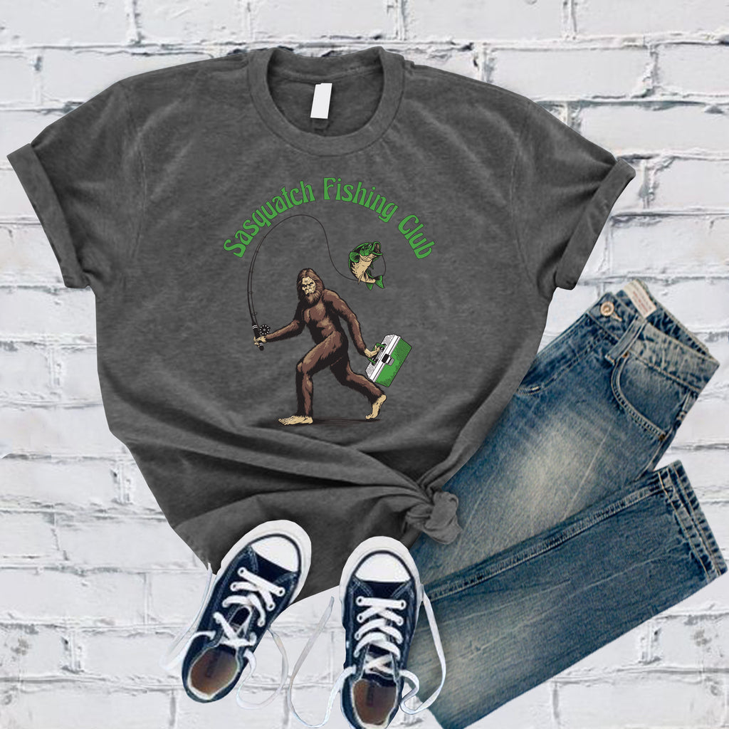 Bigfoot Fishing Club T-Shirt T-Shirt Tshirts.com Asphalt S 