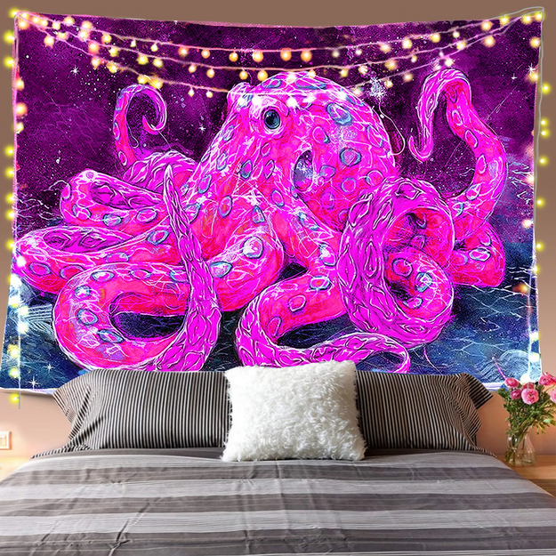 Trippy Octopus Tapestry Image