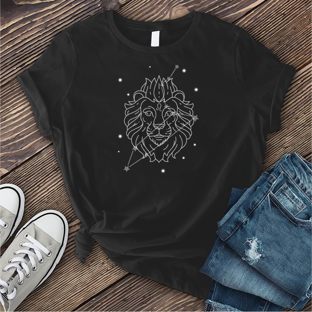 Leo Lion Constellation T-Shirt T-Shirt tshirts.com Black S 