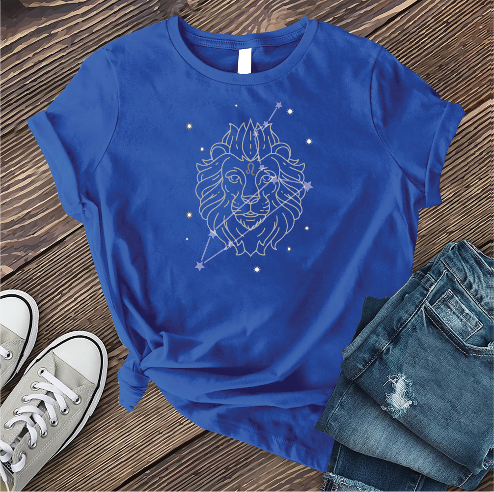 Leo Lion Constellation T-Shirt T-Shirt tshirts.com True Royal S 