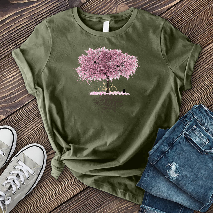 Cosmic Cherry Blossom Tree T-Shirt Image
