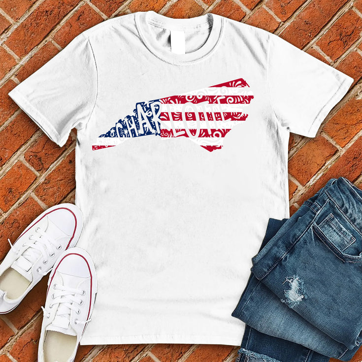 Charlotte American Flag State T-Shirt Image
