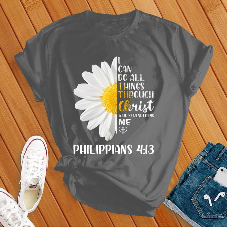 I Can Do All Things Flowers T-Shirt Image