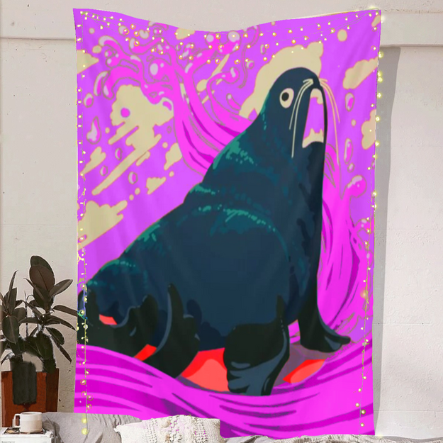 Wavy Seal Tapestry Image