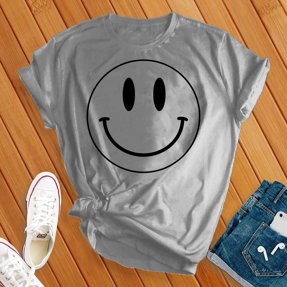 Smiley Face T-Shirt T-Shirt tshirts.com Athletic Heather S 