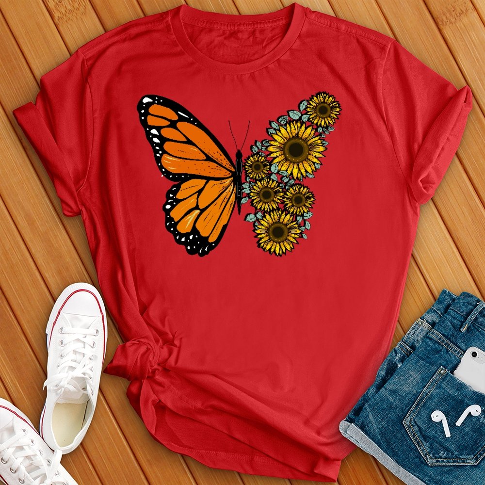 Sunflowers and Butterfly T- Shirt – Tshirts.com